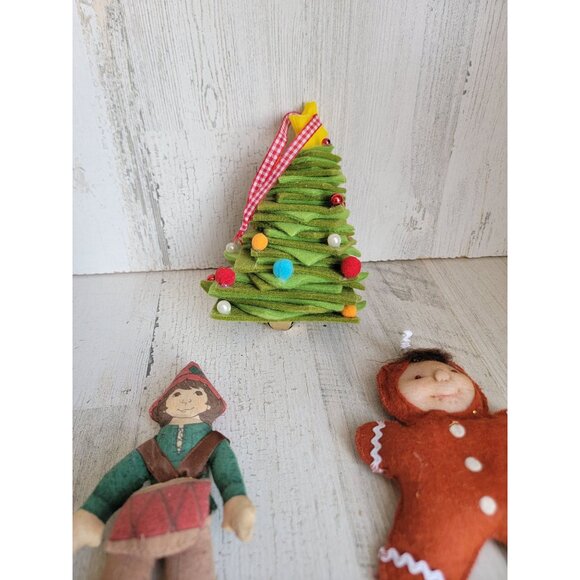 Vintage plush child drummer tree stocking Xmas ornament ballerina - Picture 3 of 6